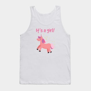 Cute Unicorn - It's A Girl Tank Top